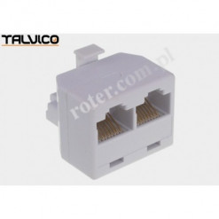 Adapter wt.RJ45/2xgn.RJ45...