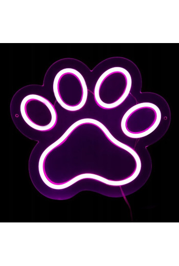 Neon "łapa", 25 x 22 cm