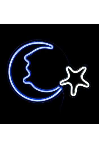 Neon DPM księżyc 38 x 28,5 cm