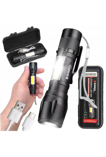 Latarka SMD LED Zoom 5W...